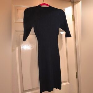 Woman's "Say What?" Black Sweater Dress, Size Large
